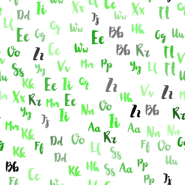 Ανοιχτό Πράσινο Διανύσματος Απρόσκοπτη Υφή Χαρακτήρες Abc Θαμπή Σχεδίαση Απλό — Διανυσματικό Αρχείο
