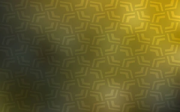 Verde Oscuro Patrón Vector Amarillo Con Cintas Dobladas Una Vaga — Vector de stock