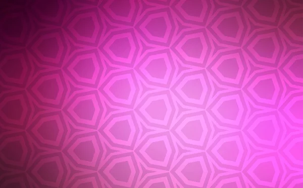 Texture vectorielle rose clair avec hexagones colorés . — Image vectorielle