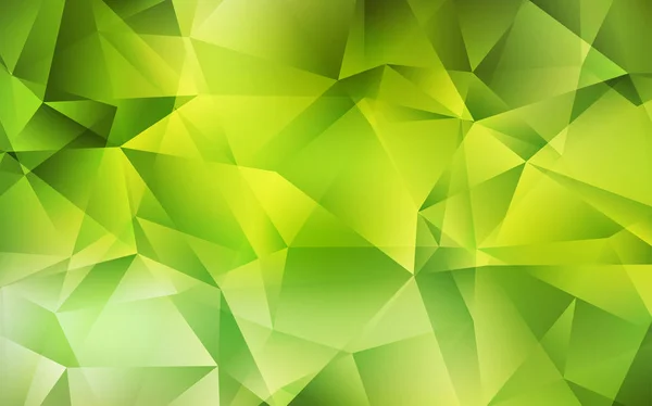 Ljusgrön Gul Vektor Abstrakt Mosaik Bakgrund Färgglad Illustration Abstrakt Stil — Stock vektor