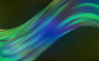 Açık mavi, yeşil vektör şablonu ile uzay yıldızları.