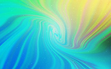 Açık mavi, Samanyolu yıldızlar ile yeşil vektör doku.