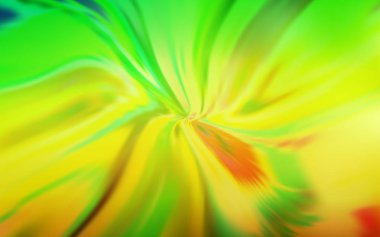 Açık Yeşil, eğri çizgileri olan sarı vektör şablonu.