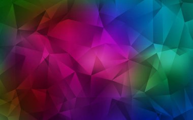 Koyu Çok renkli vektör poligonal desen.