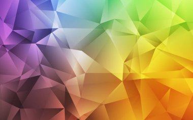 Açık Çok renkli vektör çokgen şablon.