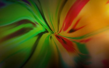 Koyu Yeşil, Eğri çizgileri olan sarı vektör deseni. Kavisli çizgilerden oluşan parlak bir illüstrasyon. Tasarımınız için tamamen yeni bir şablon.