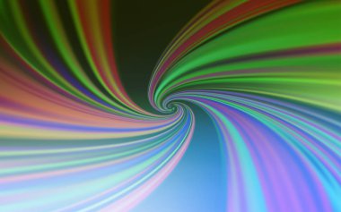 Açık Mavi, eğri çizgileri olan yeşil vektör şablonu.