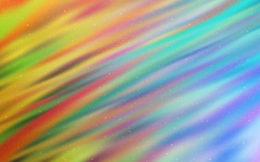 Açık mavi, galaksi yıldızları ile yeşil vektör arka plan.