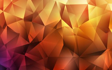 Koyu turuncu vektör düzen hatları, üçgen ile.