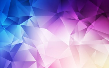 Açık Pembe, Mavi vektör gradyan üçgenler deseni.