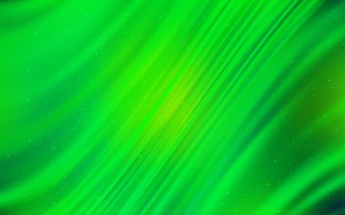 Açık yeşil vektör dokusu ve Samanyolu yıldızları. Soyut şablonda gökyüzü yıldızlarıyla parlayan illüstrasyon. Astroloji web siteleri için desen.