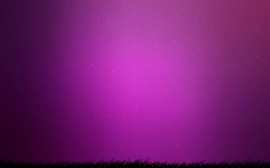 Gece gökyüzü yıldızları ile Açık Pembe vektör deseni.