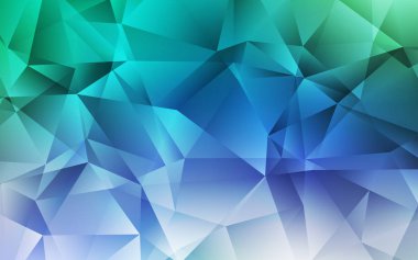 Açık Mavi, Yeşil vektör düşük poli arka plan.