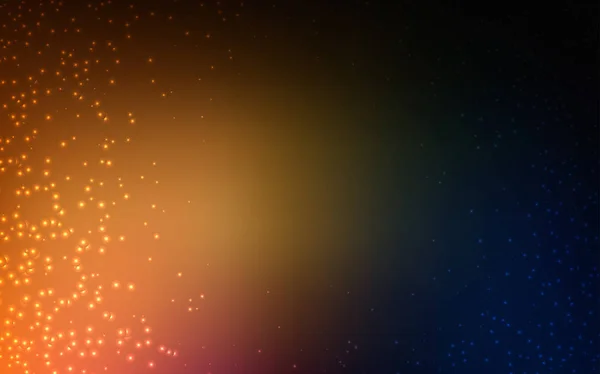 Modèle vectoriel orange foncé avec étoiles du ciel nocturne . — Image vectorielle