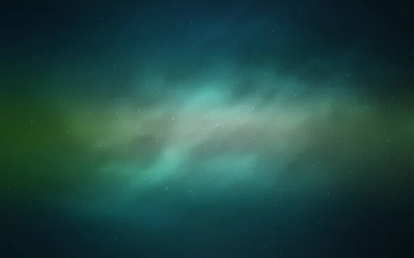 Azul claro, patrón vectorial verde con estrellas del cielo nocturno . — Vector de stock