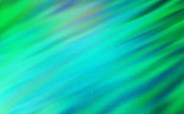 銀河星を持つ明るい緑色のベクトルの背景 抽象的なテンプレート上の空の星と輝くイラスト ポスター バナーに最適なデザイン — ストックベクタ