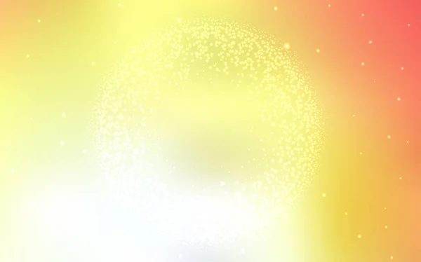 Rouge clair, disposition vectorielle jaune avec étoiles cosmiques . — Image vectorielle
