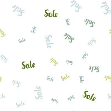 Açık Mavi, Yeşil vektör satış sembolleri ile sorunsuz kapak.