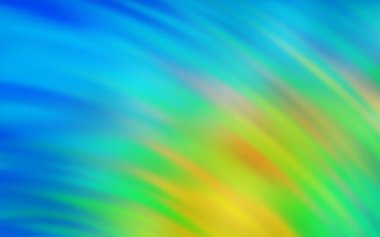 Açık Mavi, eğri çizgileri olan yeşil vektör şablonu.