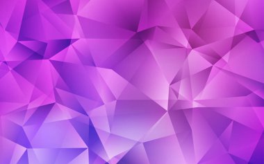 Işık mor, pembe vektör üçgen mozaik doku.