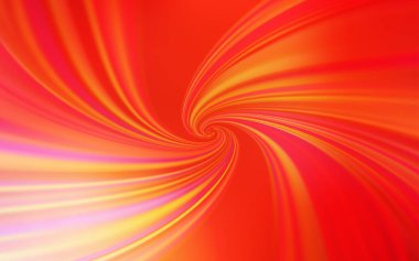 Açık Kırmızı, bükülmüş çizgilerle sarı vektör deseni.