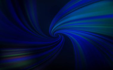 Kavisli çizgilere sahip koyu mavi vektör arka planı.