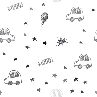 Xmas tarzında koyu çok renkli vektör dikişsiz arka plan.