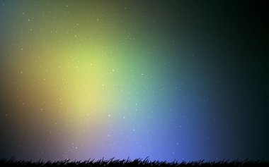 Açık Mavi, Astronomik yıldızlarla sarı vektör arka plan.