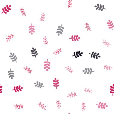 Koyu Kırmızı vektör yapraklar ile dikişsiz doğal desen.