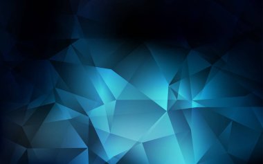 Koyu Mavi vektör gradyan üçgenler deseni.