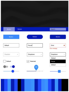 Soyut dairelerile Açık Mavi vektör tel kafes kiti.