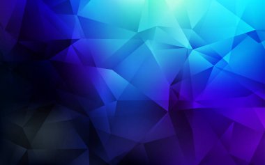 Koyu mavi vektör parlayan üçgen düzeni.