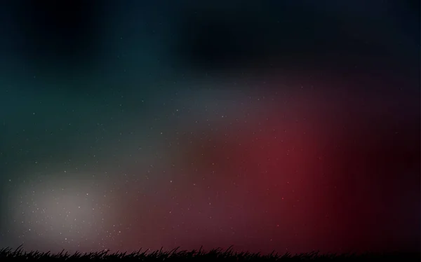 Bleu foncé, motif vectoriel rouge avec étoiles du ciel nocturne . — Image vectorielle