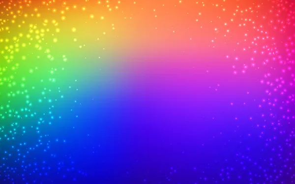 Donkere Multicolor vector lay-out met kosmische sterren. — Stockvector