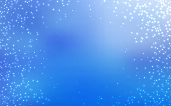 Hellblaue Vektorschablone mit Raumsternen. — Stockvektor