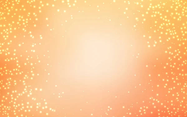 Mise en page vectorielle orange clair avec étoiles cosmiques . — Image vectorielle