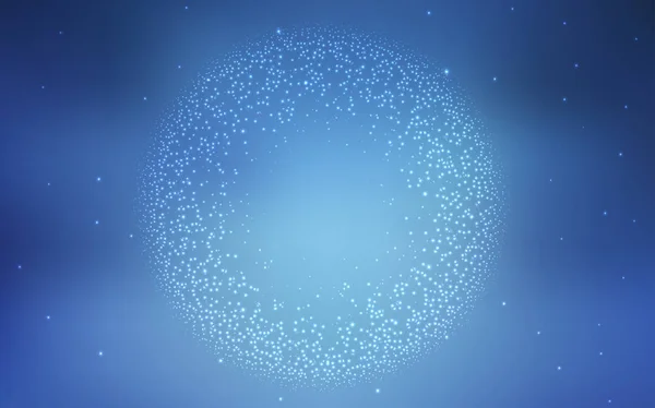 Luz Fondo vectorial azul con estrellas astronómicas . — Archivo Imágenes Vectoriales