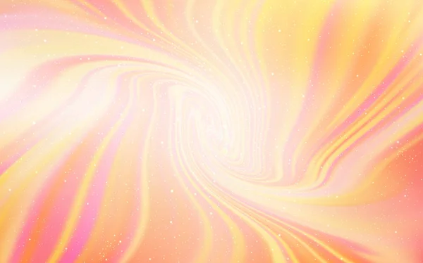Licht oranje vector achtergrond met astronomische sterren. — Stockvector