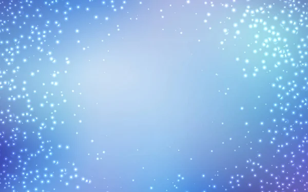 Hellrosa, blaues Vektorlayout mit kosmischen Sternen. — Stockvektor