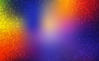 Koyu mavi, kozmik yıldızlar ile kırmızı vektör düzeni.