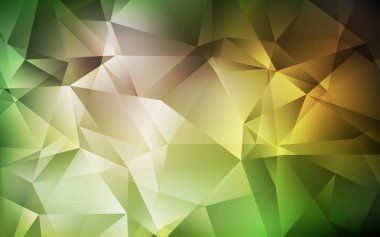 Koyu Yeşil, Sarı vektör poligonal arka plan.