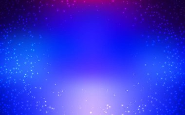 Koyu pembe, mavi düzen kozmik yıldız ile vektör.