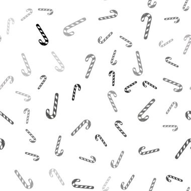 Xmas tatlılar, şekerler ile Açık Gri vektör dikişsiz doku.