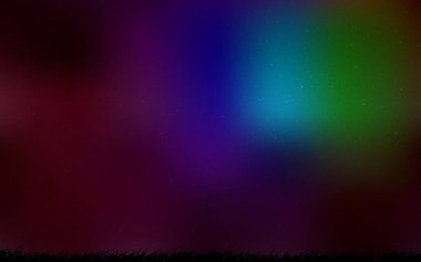 Kozmik yıldız düzeniyle karanlık çok renkli vektör.