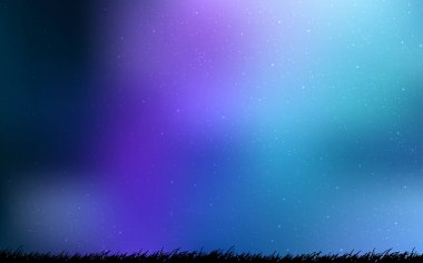 Koyu pembe, astronomik yıldızlar ile mavi vektör arka plan.