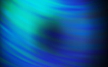 Koyu mavi, eğri çizgileri olan yeşil vektör arkaplan.