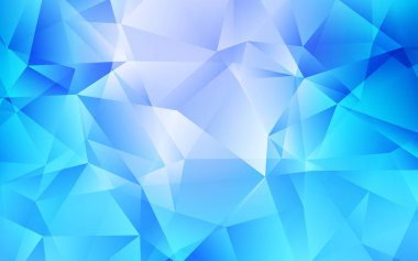 Açık mavi vektör parlayan üçgen düzeni.