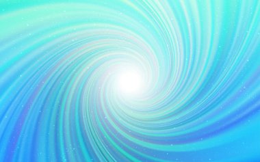 Açık mavi, kozmik yıldızlar ile yeşil vektör düzeni.