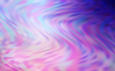 Işık mor, pembe vektör desen gece gökyüzü ile yıldız.