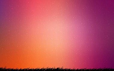 Açık Pembe, Kozmik yıldızlarla sarı vektör düzeni.